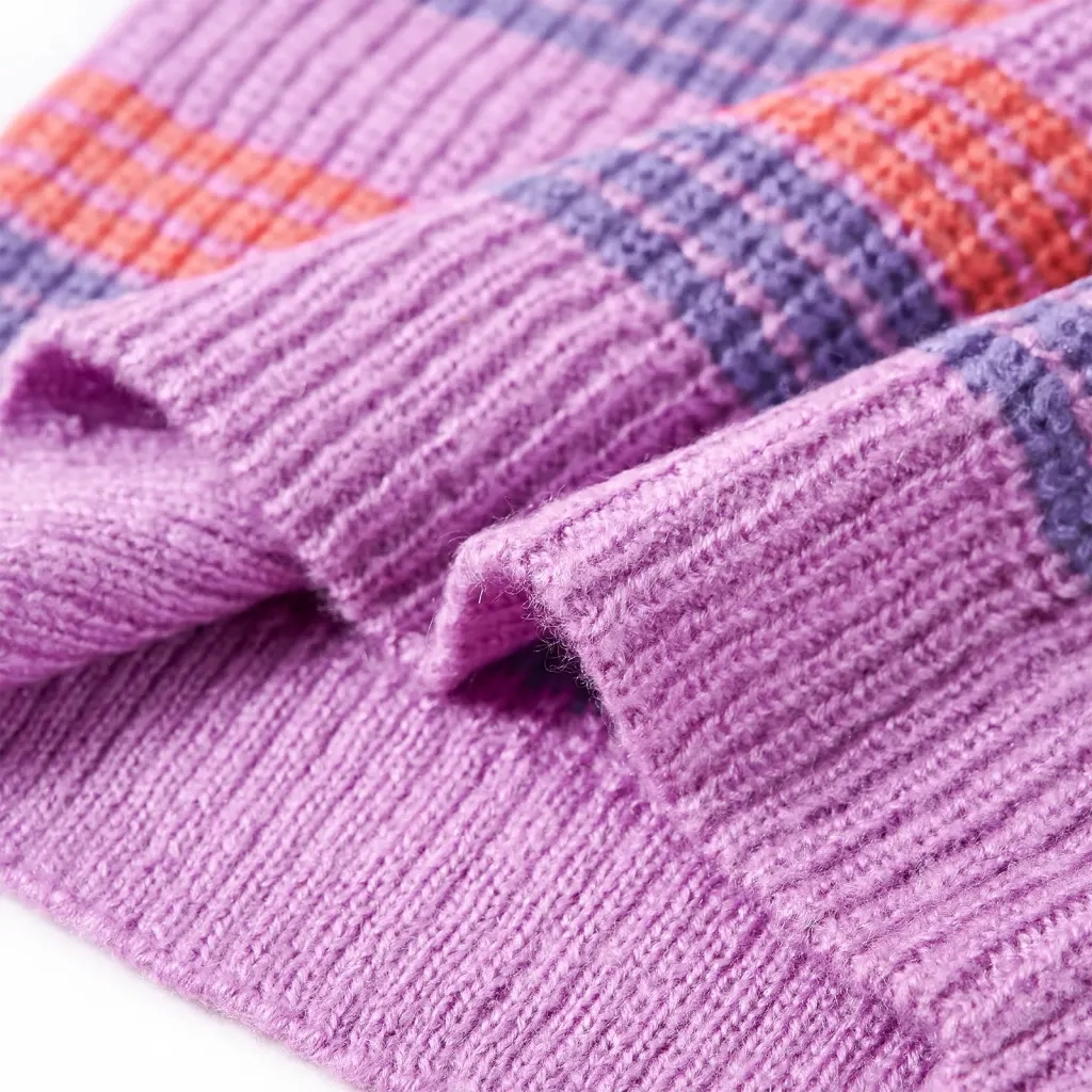 Maglione per Bambini Lavorato a Maglia Lilla e Rosa 140