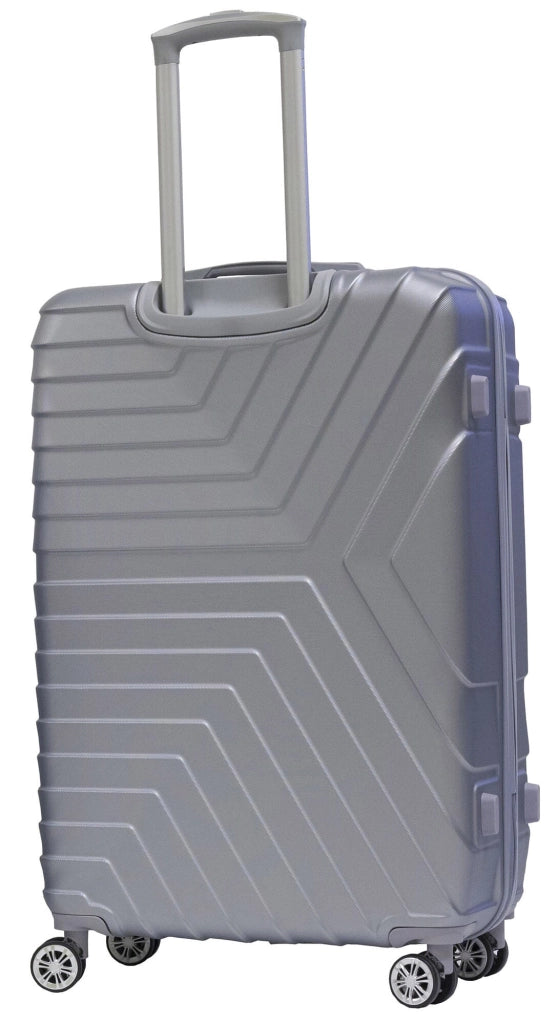 Trolley Valigia Grande Rigida in ABS 4 Ruote TSA Ravizzoni Calipso Silver