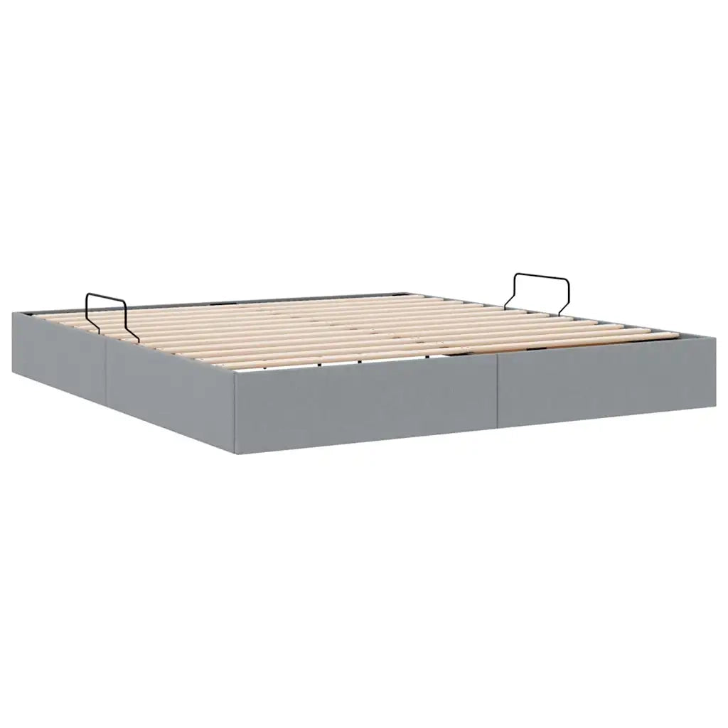 Letto con Contenitore Grigio chiaro 180 x 200 cm Tessuto 3370049