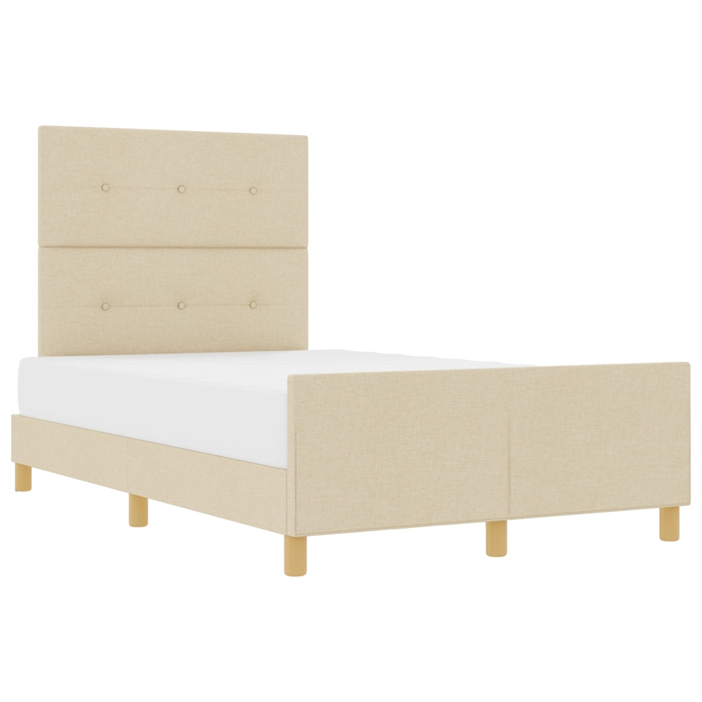 Rete letto  in Crema, 120x190 cm, Realizzata in Tessuto