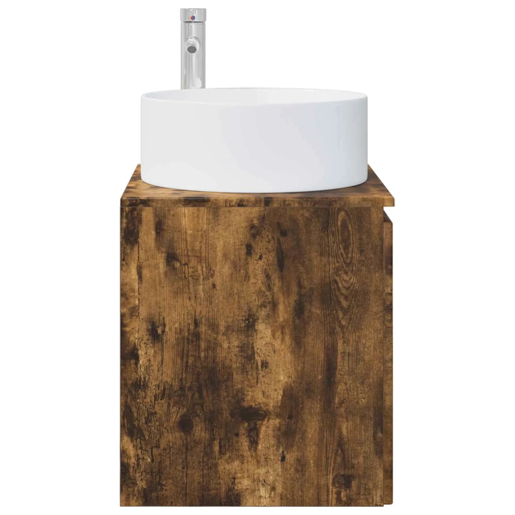 Mobile lavabo da parete Rovere Fumo 49,5 x 44,5 x 65,5 cm 890467