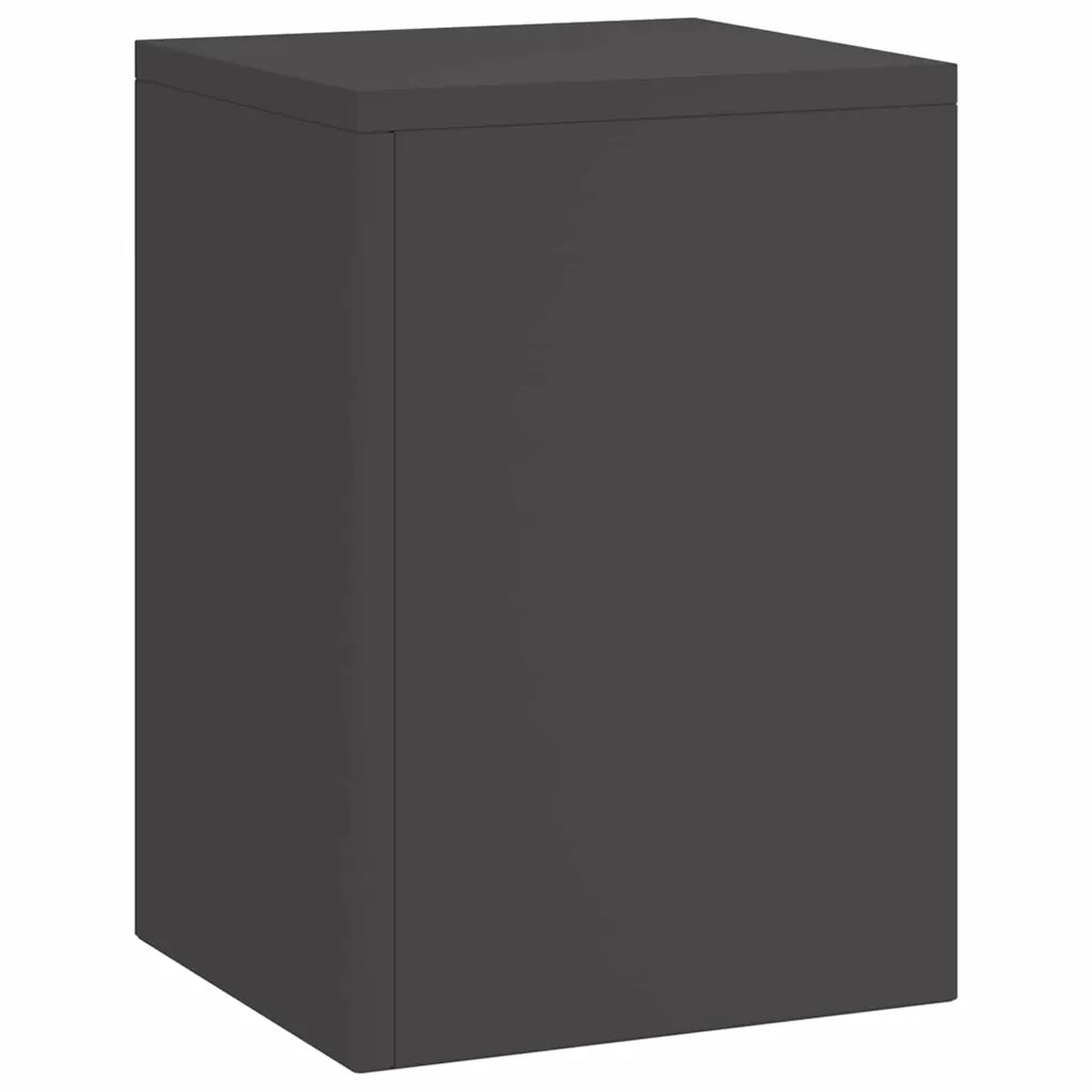 Supporto per piante 3 pcs Nero Acciaio 865827