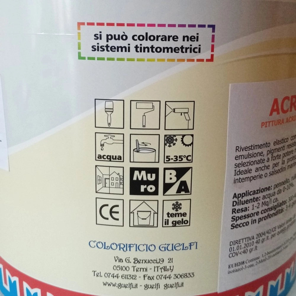 Acrigum 5kg rossa guaina liquida isolante pittura acrilica per terrazzi