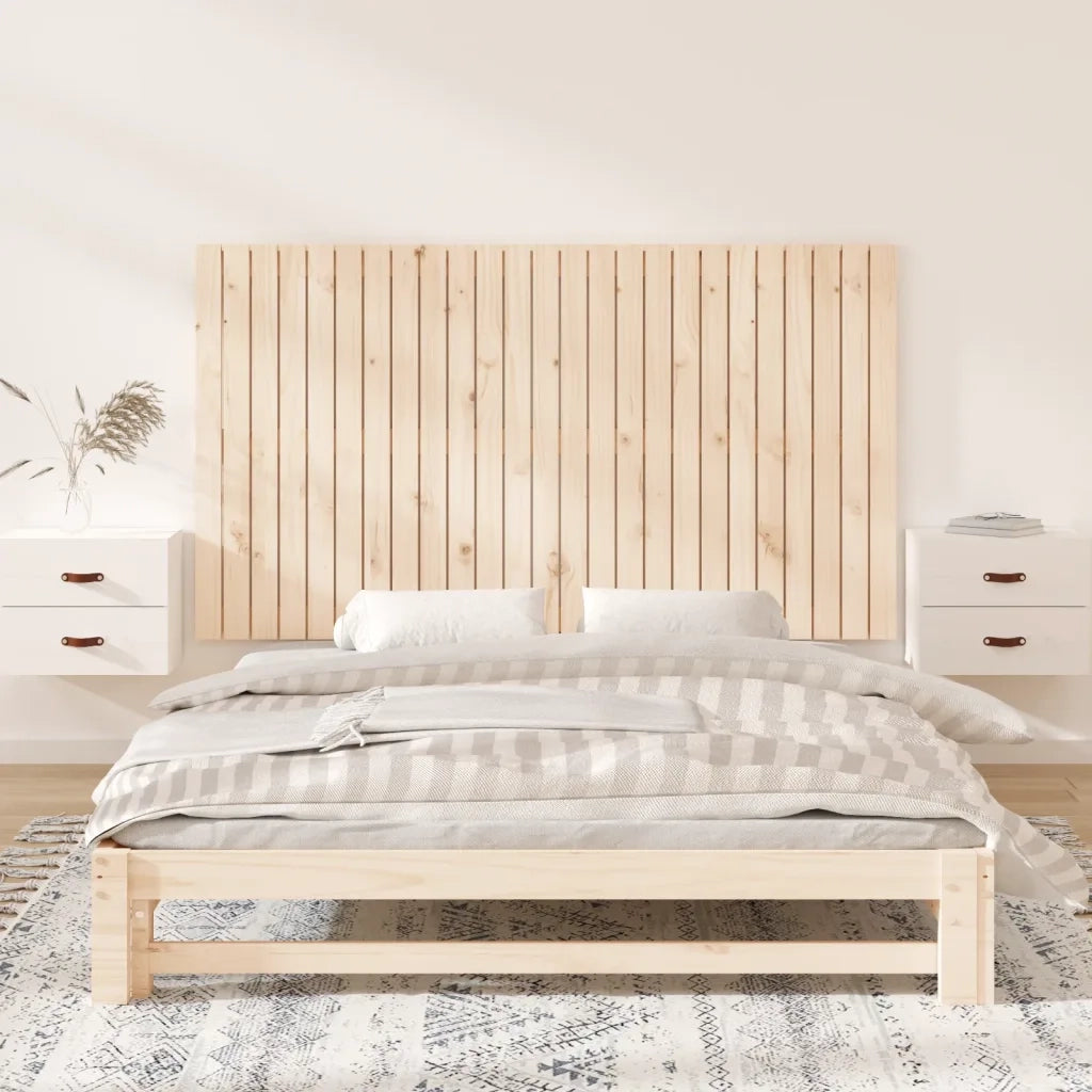 Testiera da Parete 159,5x3x90 cm in Legno Massello di Pino