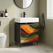 Mobile da Bagno BONN Rovere Nero 60 x 40 x 61 cm 8007421