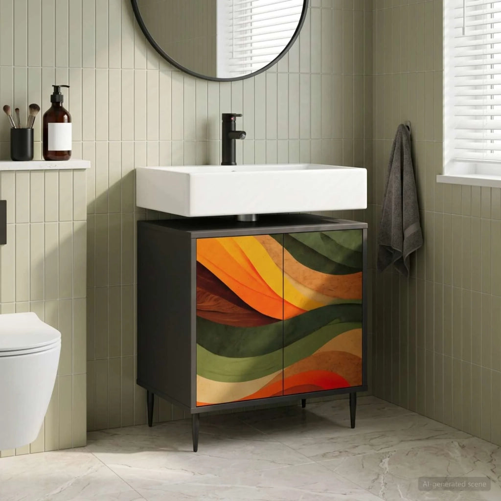 Mobile da Bagno BONN Rovere Nero 60 x 40 x 61 cm 8007421
