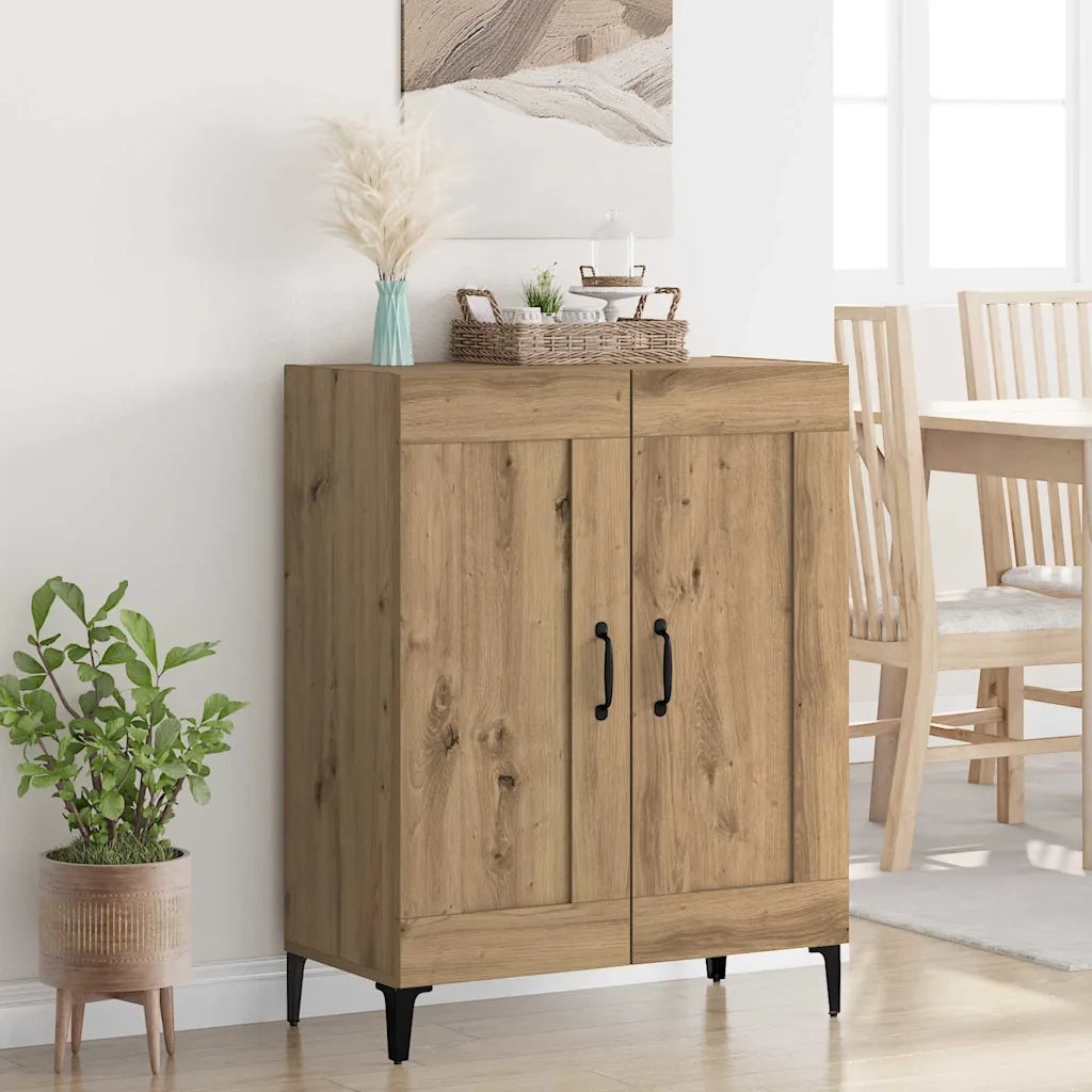 Credenza | Madia | Buffet da pranzo | Armadio da pranzo Rovere artigianale 69,5 x 34 x 90 cm Legno multistrato