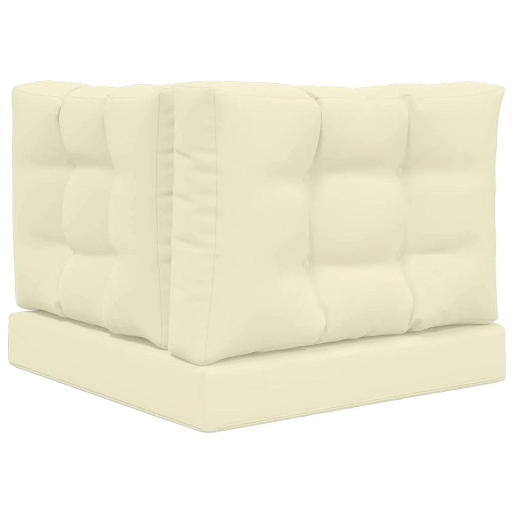 Cuscino per divano da esterno 3 pcs Crema Poliestere