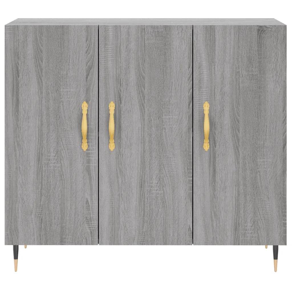 Credenza | Madia | Buffet da pranzo | Armadio da pranzo Grigio Sonoma 90x34x80 cm in Legno Multistrato