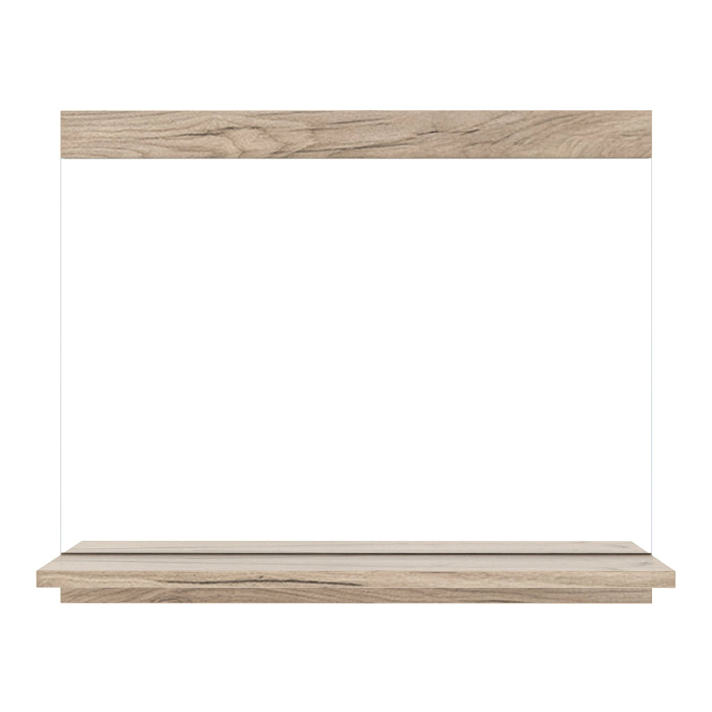 Specchio da Bagno Krildihana con Mensola 50 x 60 x 12 cm - Effetto Rovere [en.casa]