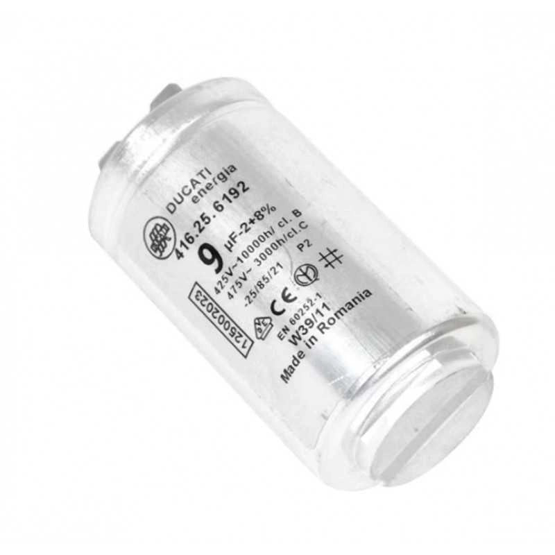 CONDENSATORE DUCATI CORAZZATO PER ASCIUGATRICE ELECTROLUX REX VARIE 9mf - UNIVERSALE