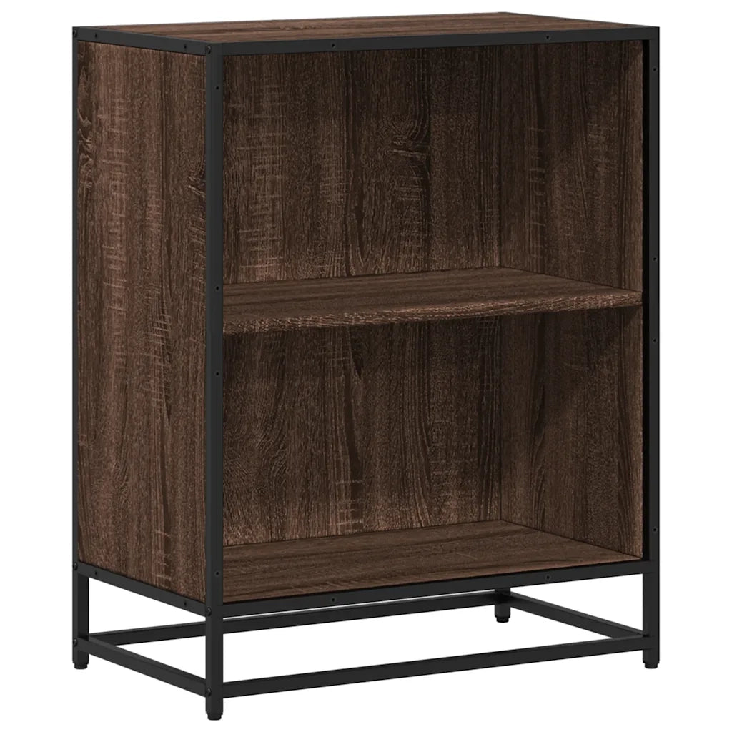 Libreria-Scaffale per Libri-Mobile di Stoccaggio Rovere Marrone 60x35x76 cm in Legno Multistrato