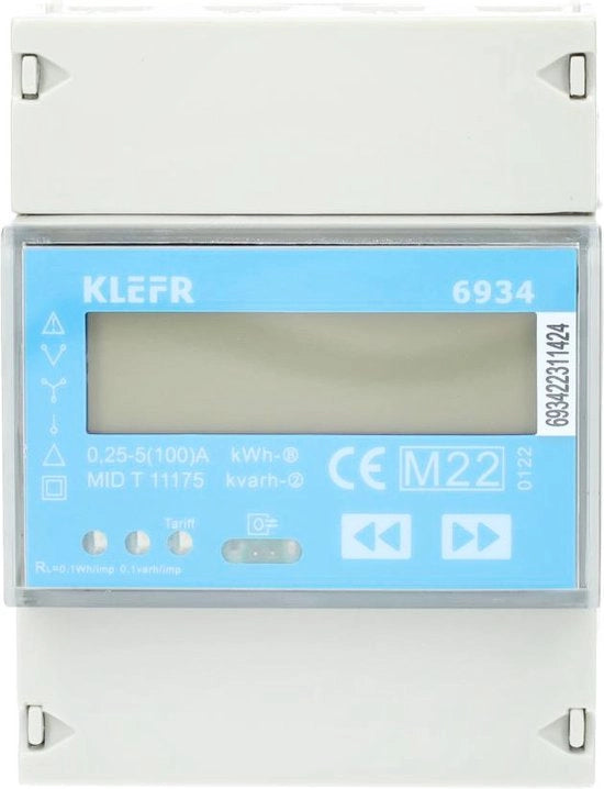 Contatore elettrico 3-fasi 100A Modbus MID certificato (6934)