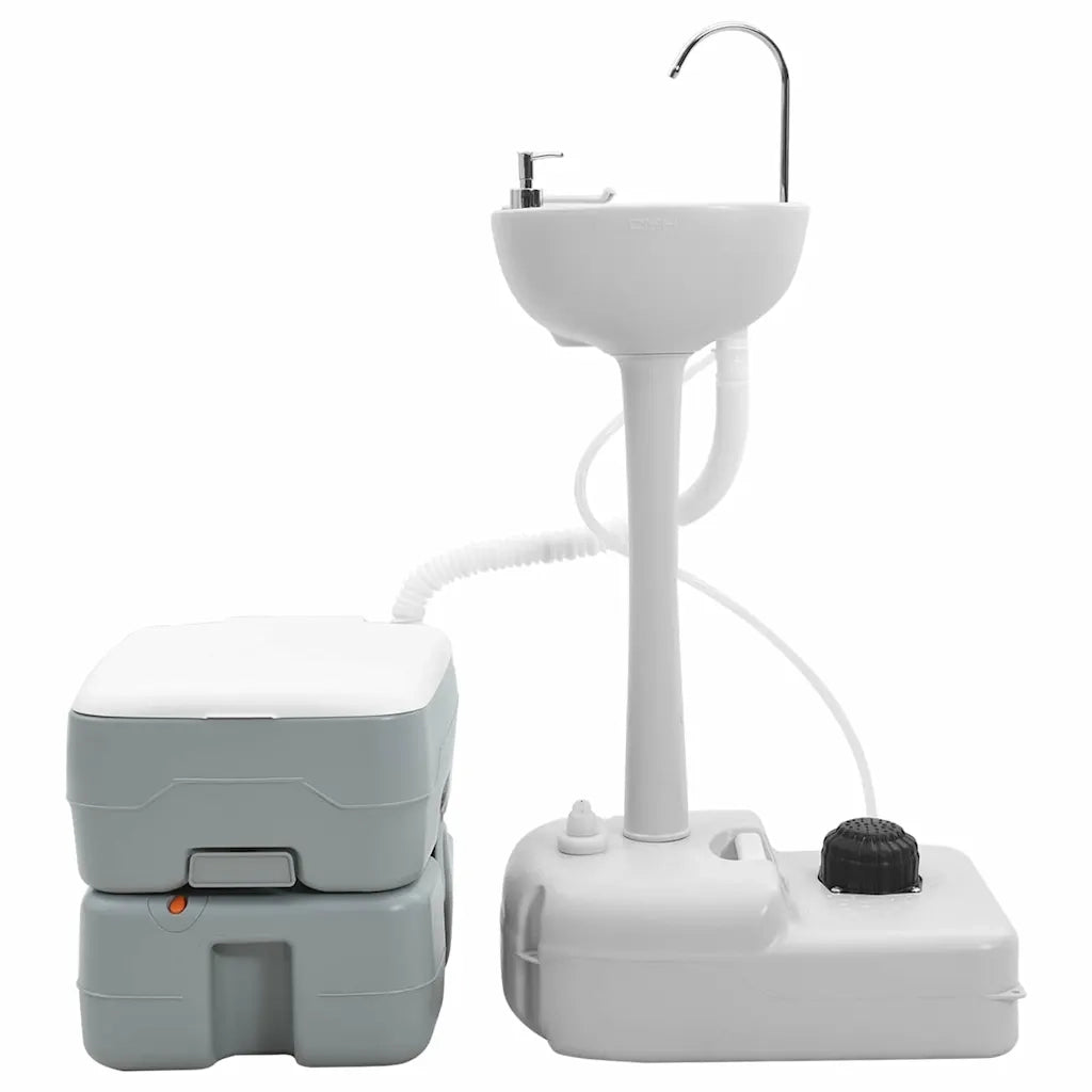 Set di toilette per il campeggio 2 pcs Grigio 42001431