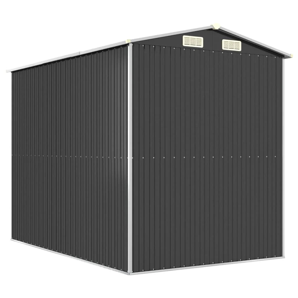 Casetta da giardino cabina ripostiglio casetta da esterno robusta casetta per attrezzi 192 x 274 x 223 cm acciaio zincato antracite 02_0022197