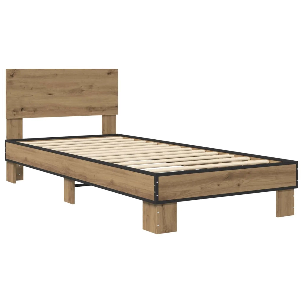 Struttura letto con testata Rovere Artigianale 80 x 200 cm 8009088