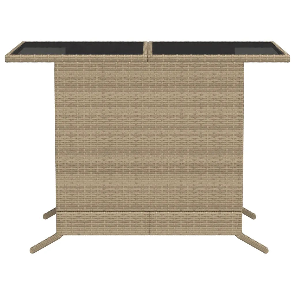 Set da BistrÃ² 3 pz con Cuscini Beige in Polyrattan
