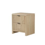 Comodino con 1 cassetto e ripiano - per camera da letto - in MDF - 64×46.5×18 cm - rovere