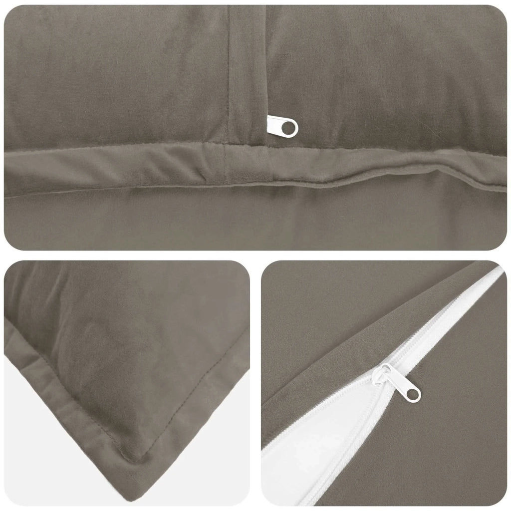 Cuscino con cuscino HOUTEN 2 pz Grigio Chiaro Velluto 933853