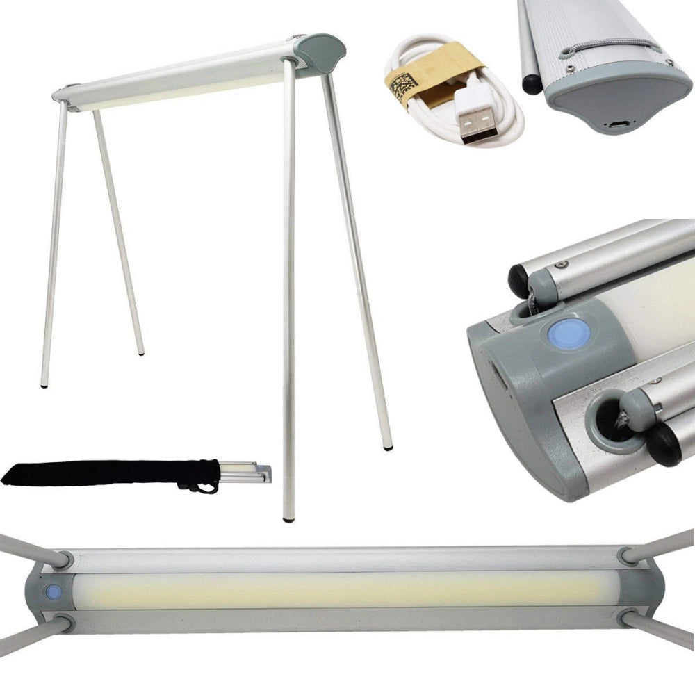 Trade Shop - Lampada Estetista Tavolo Scrivania Led Luce Bianca Dimmerabile Ricaricabile -