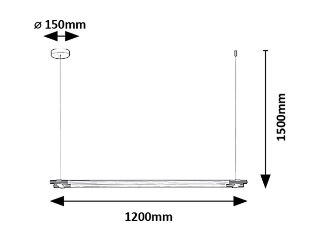Lampada sospesa LED Nivaro 28W nero/bianco 3000K Rabalux