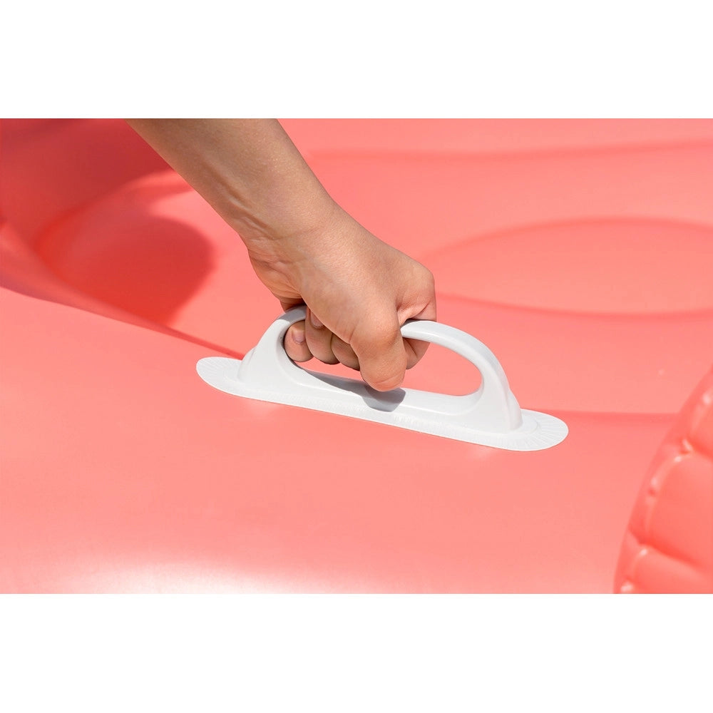 Trade Shop - Cavalcabile Gonfiabile Gioco Da Piscina A Forma Di Fenicottero 138x107cm 2 Maniglie 41525 -