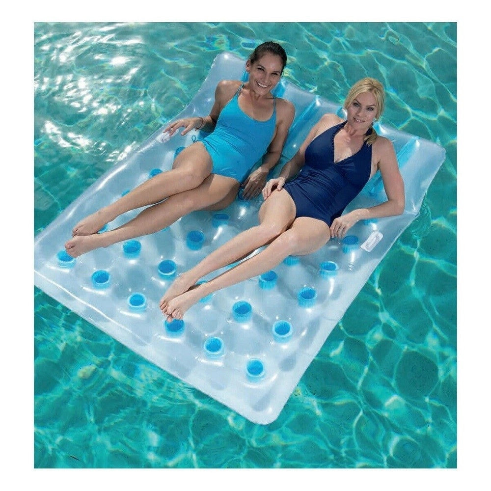 Trade Shop - Materassino Gonfiabile 36 Buchi 193 X 142 Cm Doppio Comfort Portata 180 Kg 43055 -