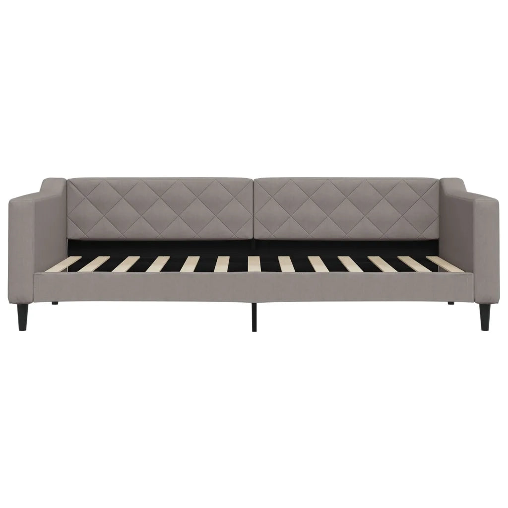 Divano Letto con Materasso Tortora 90x200 cm in Tessuto