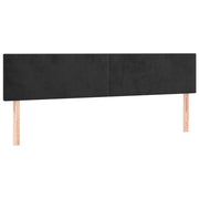 Testiera | Testata Nera 160x5x78/88 cm in Velluto