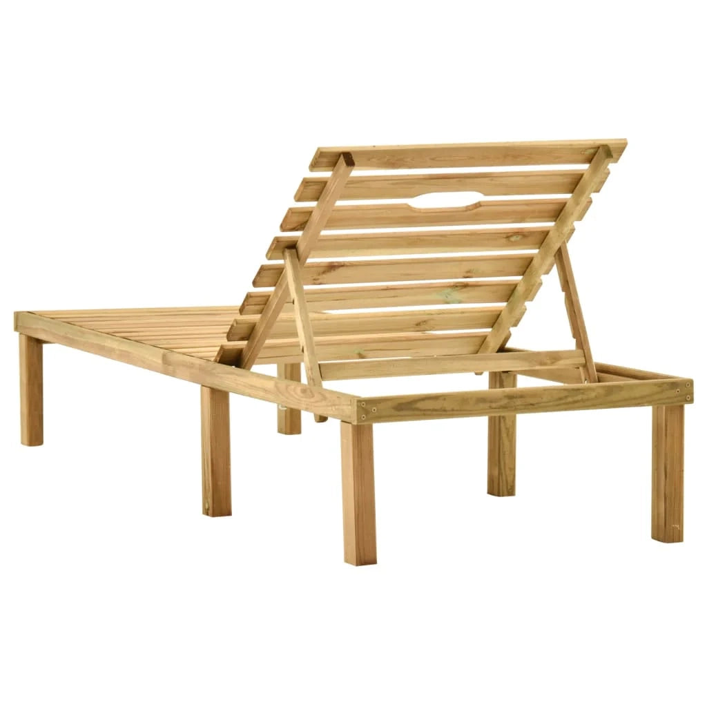 Lettino prendisole sedia a sdraio lettino prendisole letto da giardino mobili da esterno per patio legno di pino impregnato 02_0012709