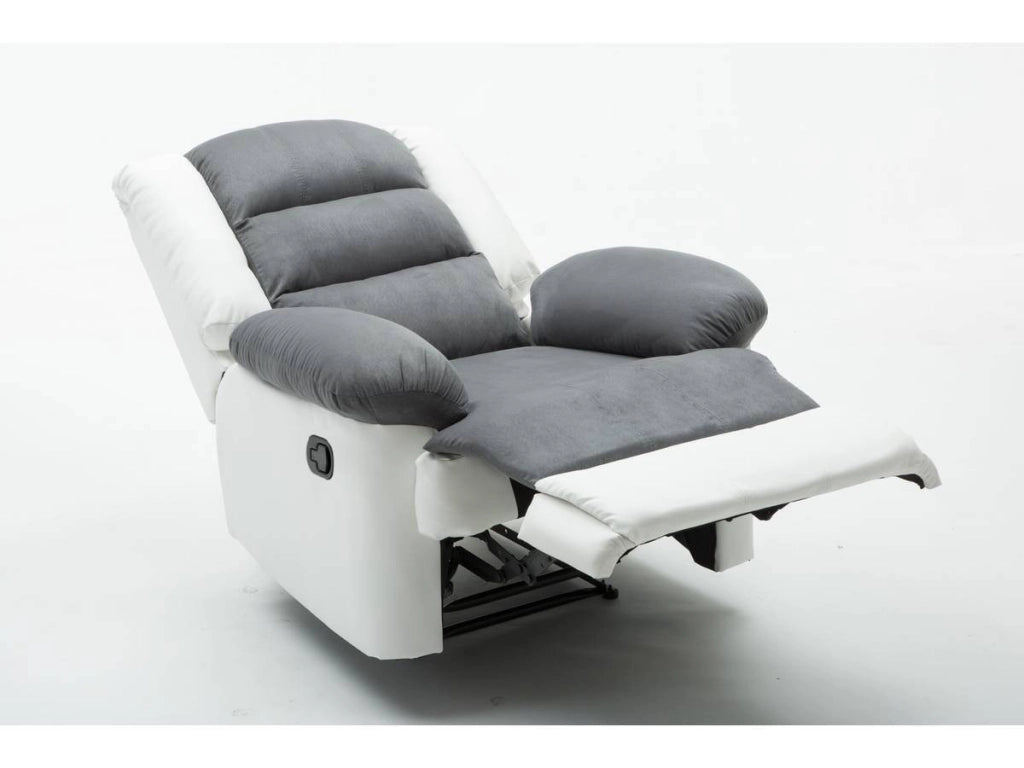 Sedia relax Buckingham - Bianco / Grigio chiaro