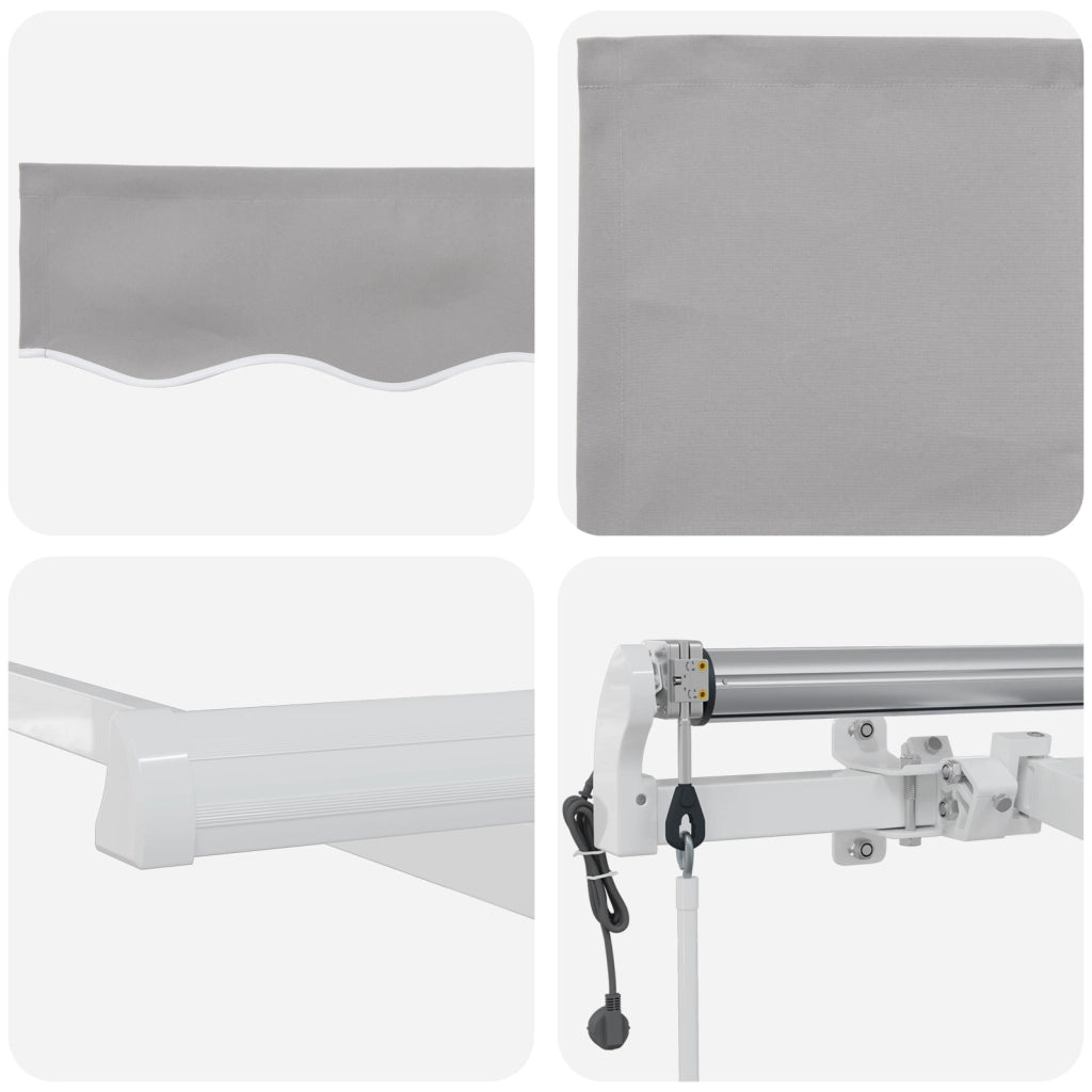 Tenda Retrattile Automatica Grigio Chiaro 450x300 cm
