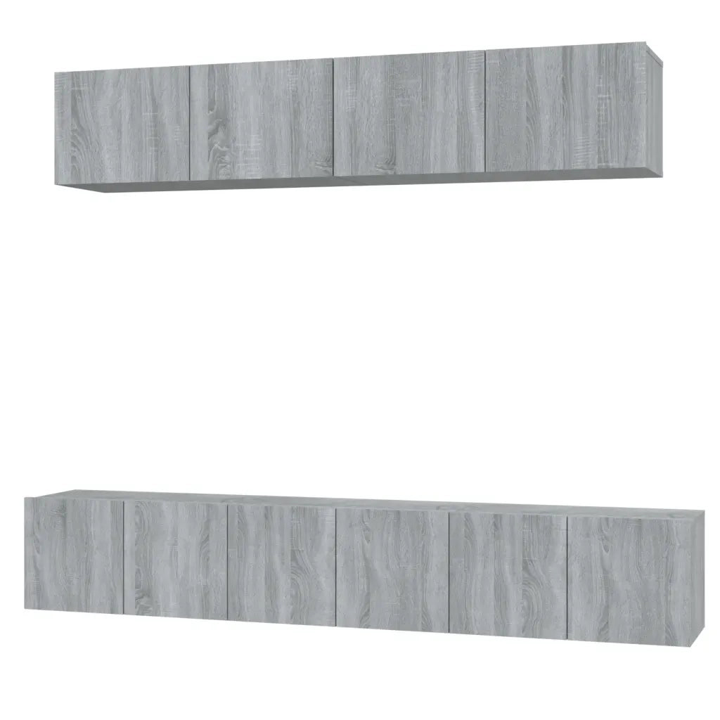 Set di Mobili Porta TV 5 pz Grigio Sonoma in Legno Multistrato 3114428