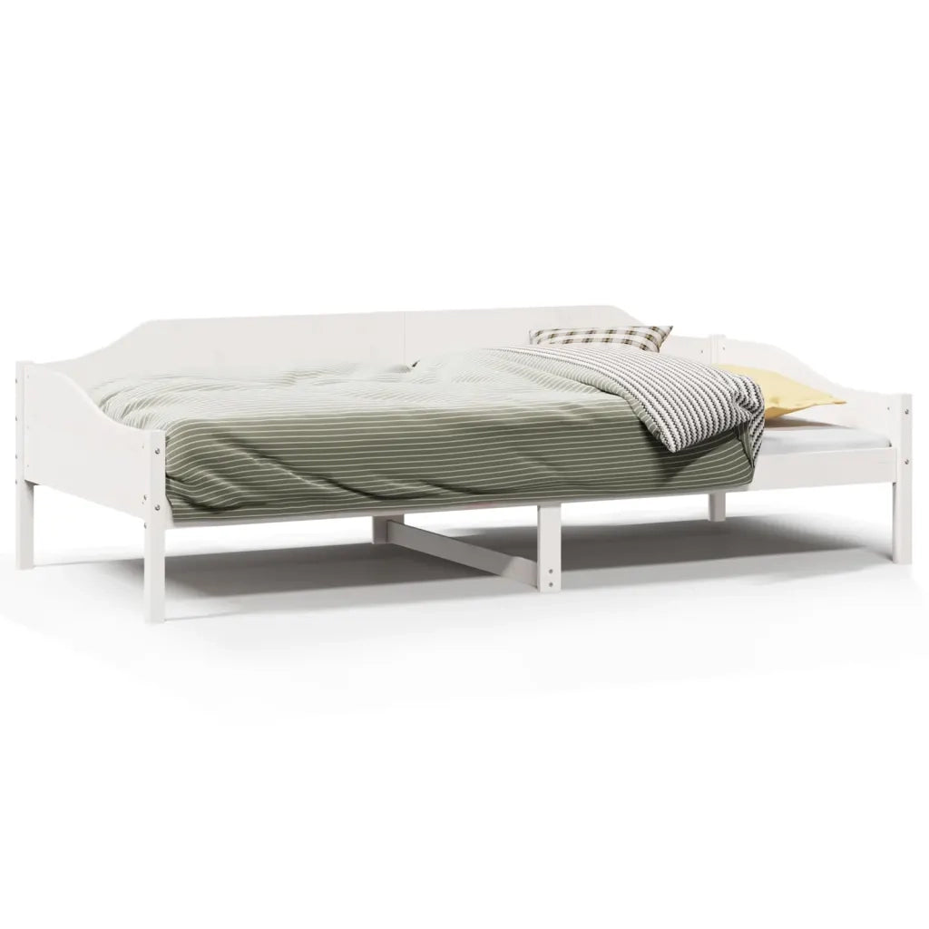 Letto senza Materasso Bianco 90x200 cm Legno Massello di Pino 850915