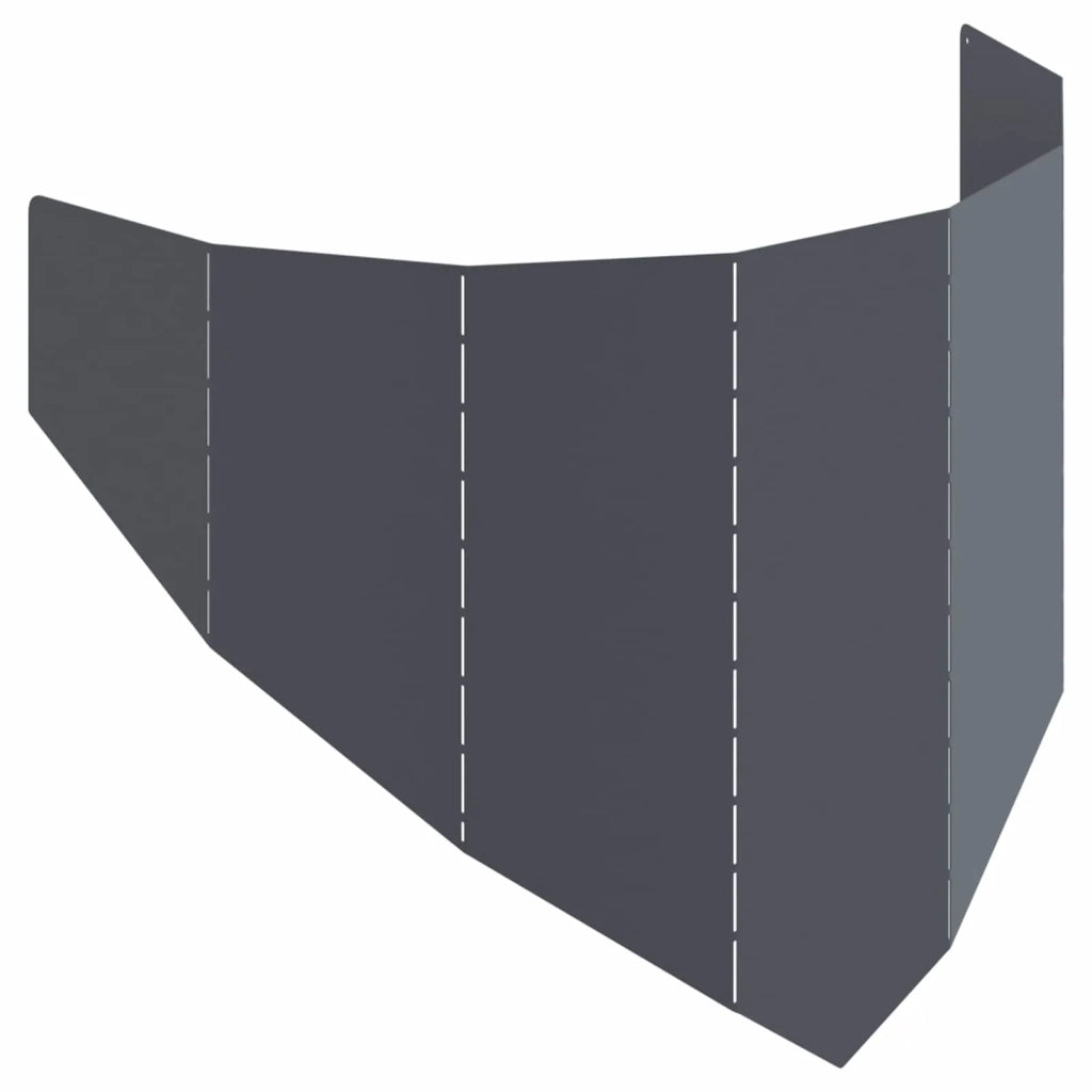 Bordura per Prato 100 x 45 cm Acciaio Antracite 8008893