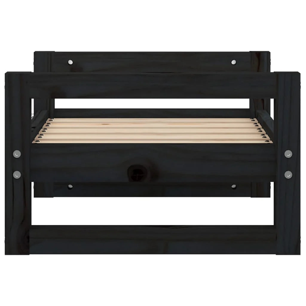 Divano a forma di cesto per cani comodo 55,5 x 45,5 x 28 cm in legno massello di pino nero 02_0042698