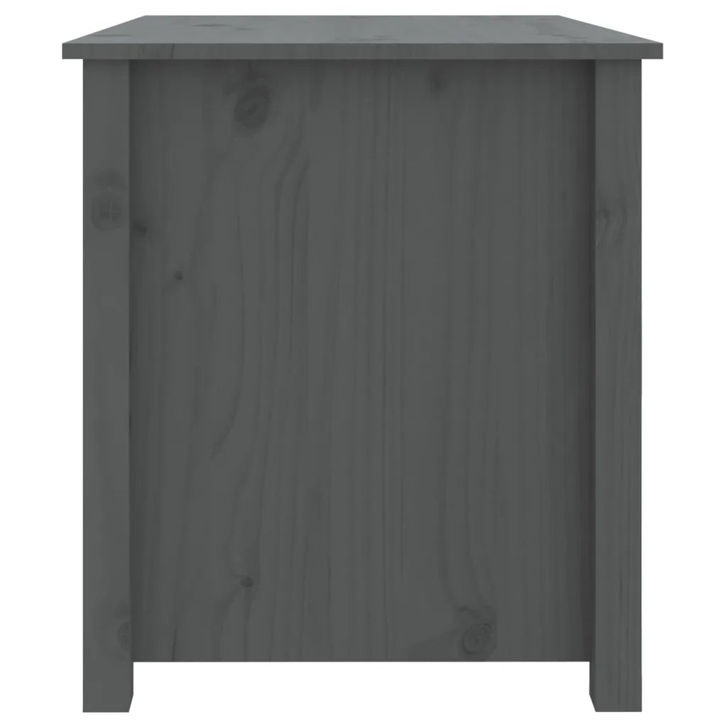 Tavolino da Salotto-Tavolino da soggiorno Grigio 71x49x55cm in Legno Massello di Pino 199179