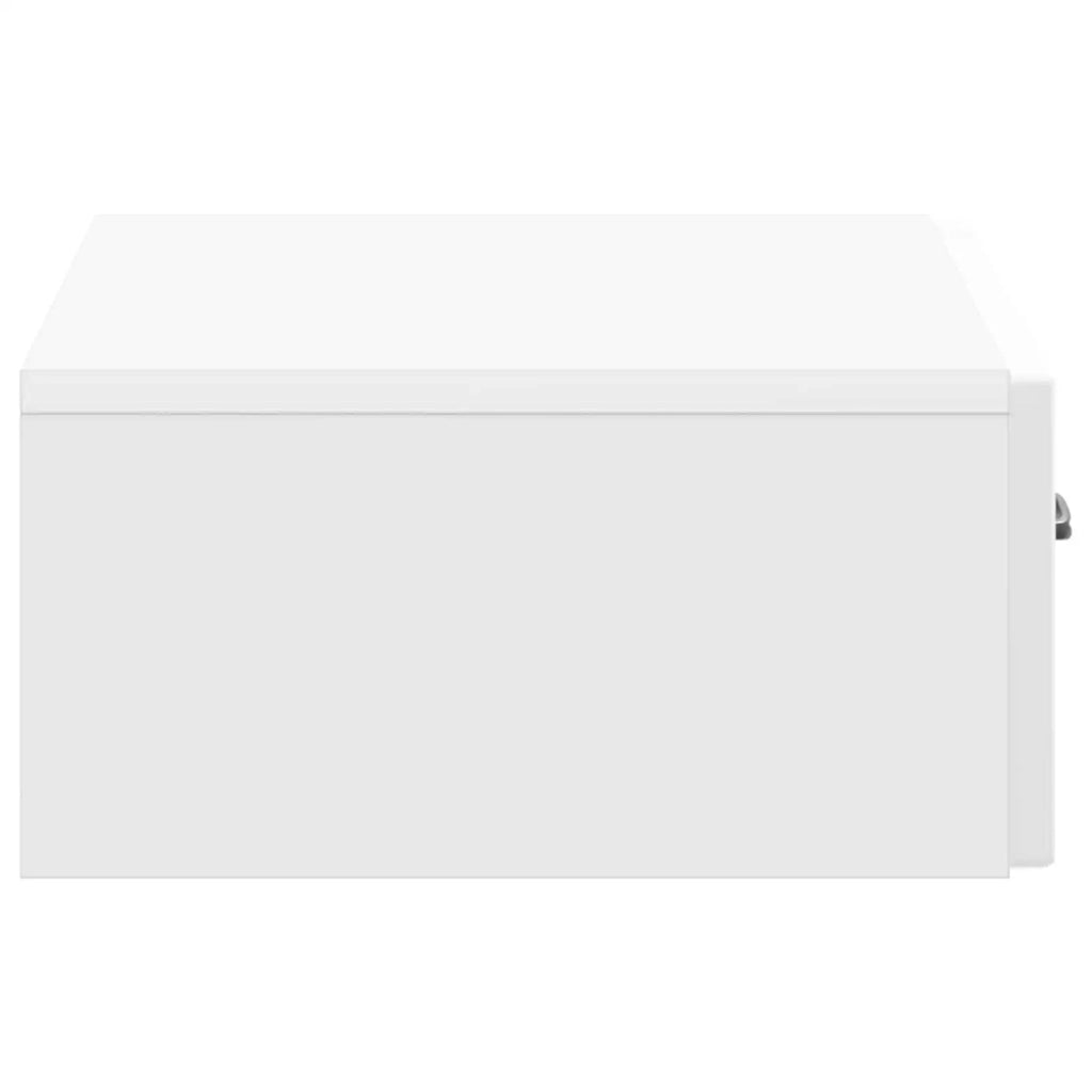 Tavolino da Parete Laterale Bianco Lucido 59 x 34,5 x 17 cm 899339