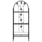 Supporto per piante | Sostegno per piante a 3 Livelli Nero 52x28x128 cm in Ferro
