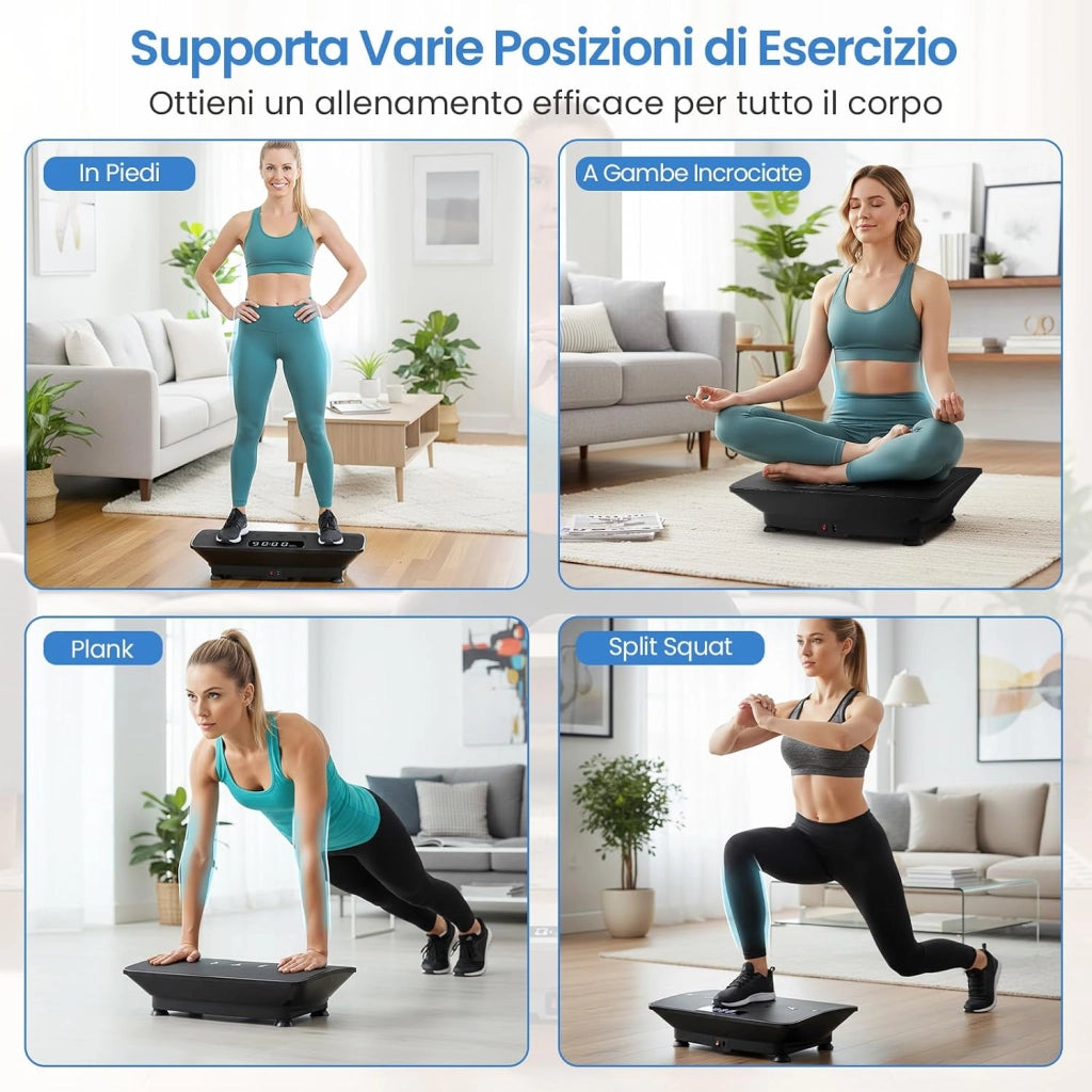 Pedana Vibrante per Casa, Piattaforma Fitness Oscillante con 10 Livelli di Velocità, Modalità Sensore di Gravità e Display LED, Pedana Oscillante per Gambe, Glutei e Addome