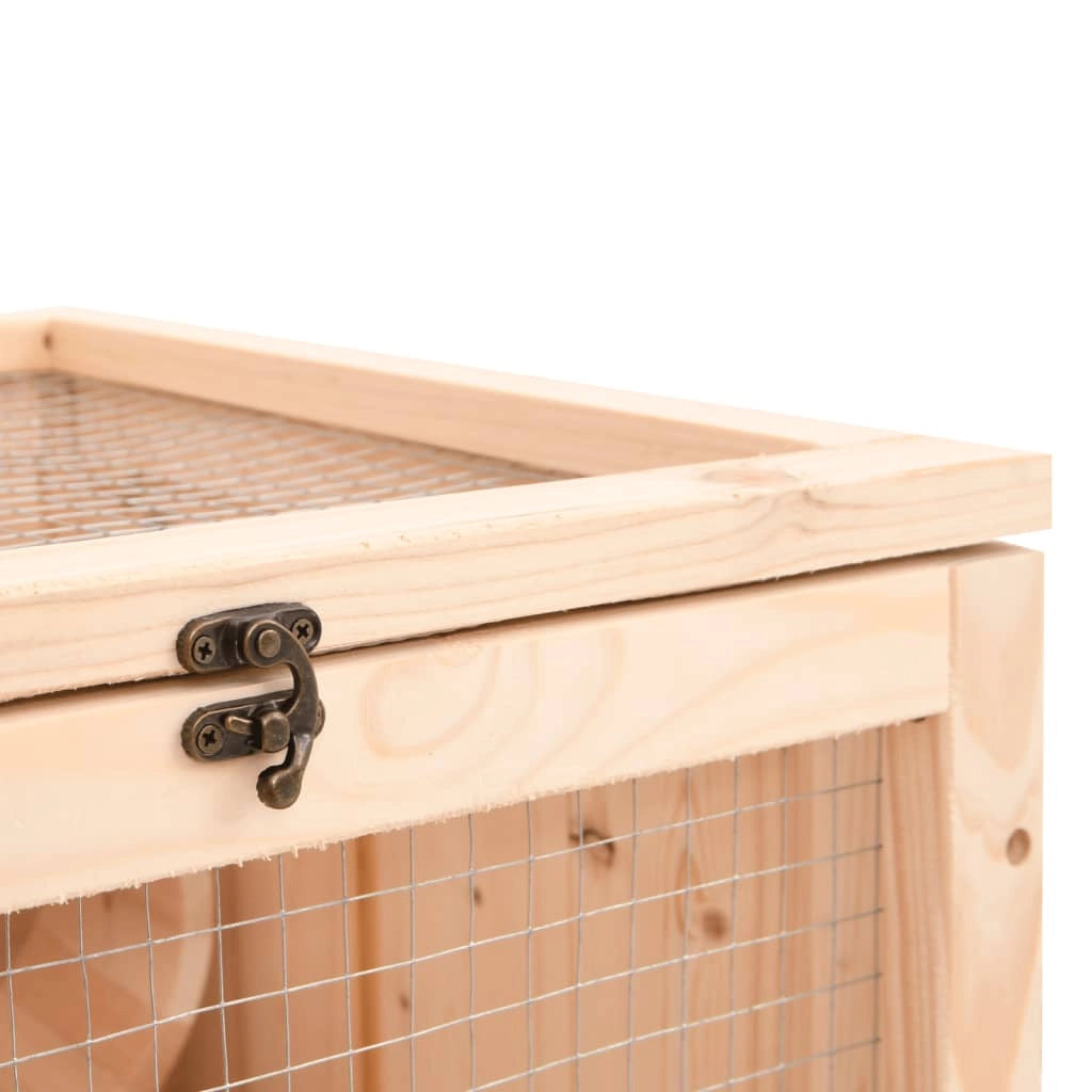 Gabbia per criceti 81 x 40 x 60 cm in legno massello di abete marrone 02_0041682