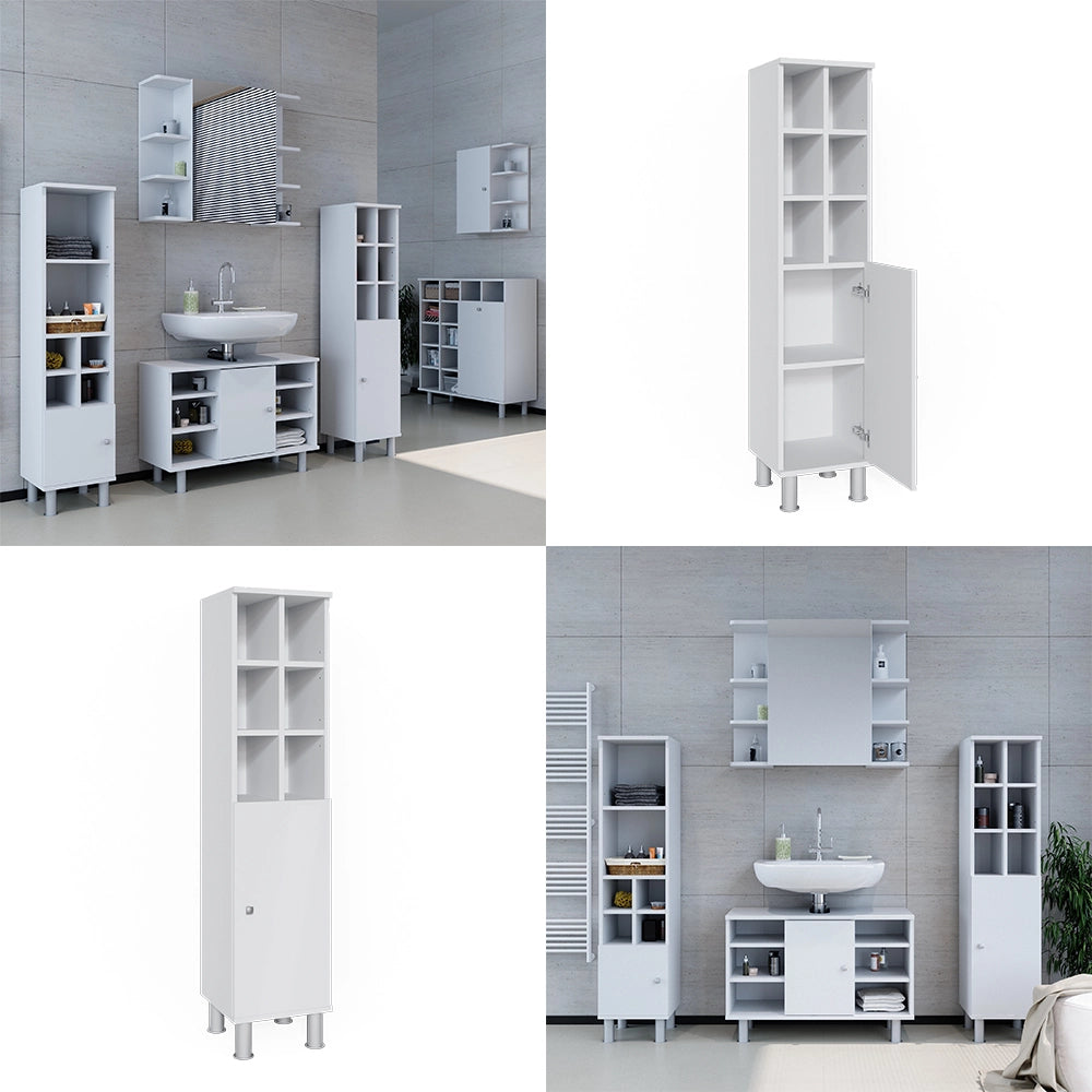 Mobiletto bagno Fynn Bianco 30 x 130.6 cm porta grande Vicco