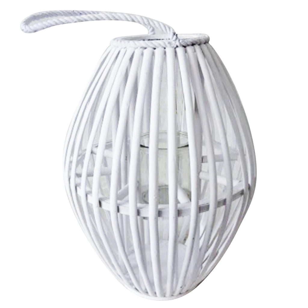 Lanterna in Vimini in Vimini Vetro cm 15 5x15 5x80 - ELE