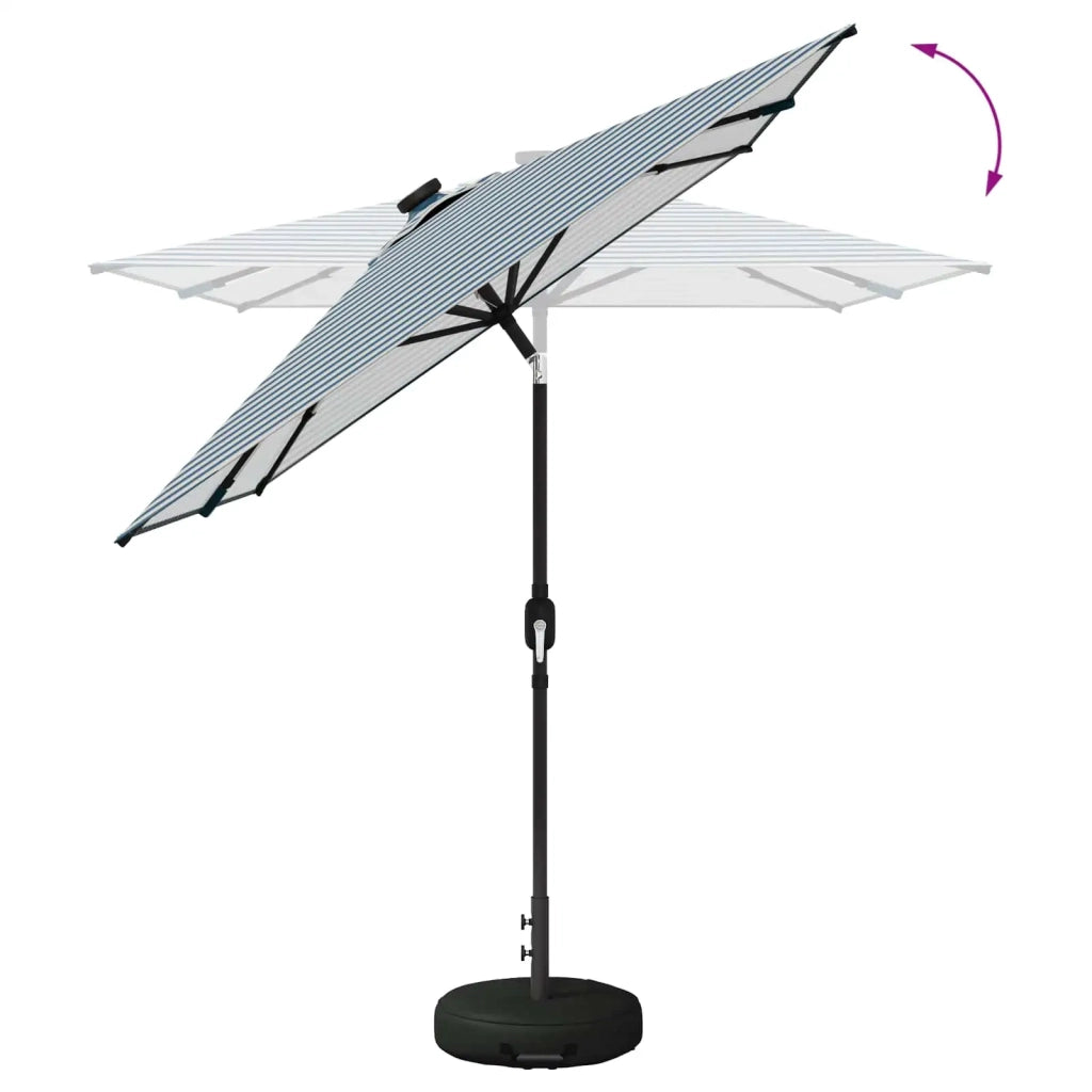 Ombrellone da giardino-Parasol da giardino con luci LED e base 200 x 300 cm Poliestere 877059
