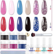 Kit di avvio per unghie con polvere Thermo Dip - 6 colori con accessori