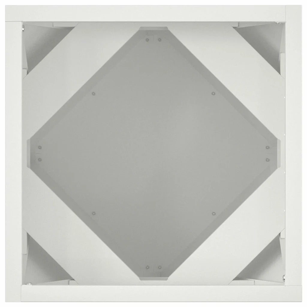 Fioriera 2 pcs Bianco 30 x 30 x 30 cm Acciaio 883811