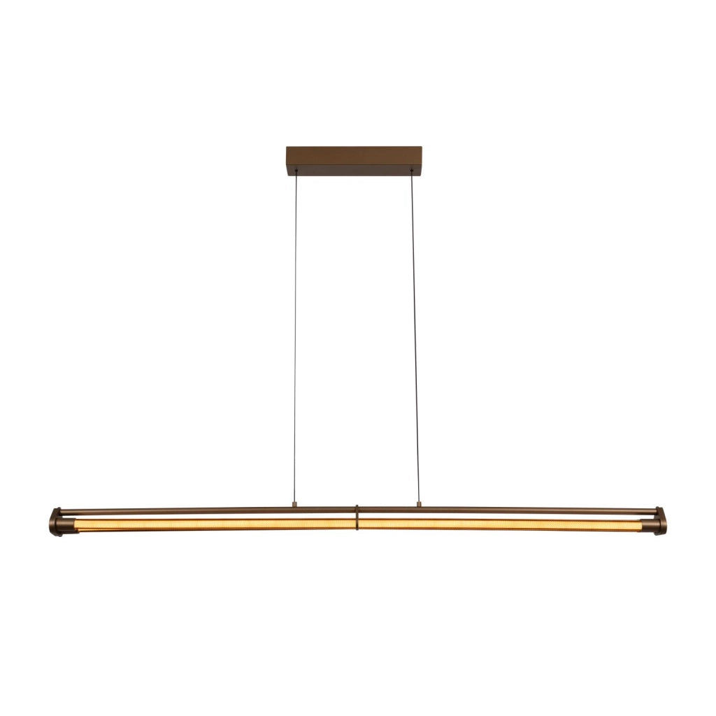 Lampada sospesa JANDERIN LED 2 tubi champagne Lucide