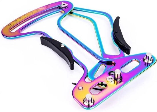 Spiazzamento Cinghia Tachimetro Portatile - Misura - Rondico e Pianale - Preciso - Adatto per Biciclette - Alluminio - Colorato.