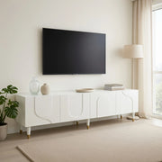 Cassettiera TV bianca in MDF e truciolare lunghezza 180 cm
