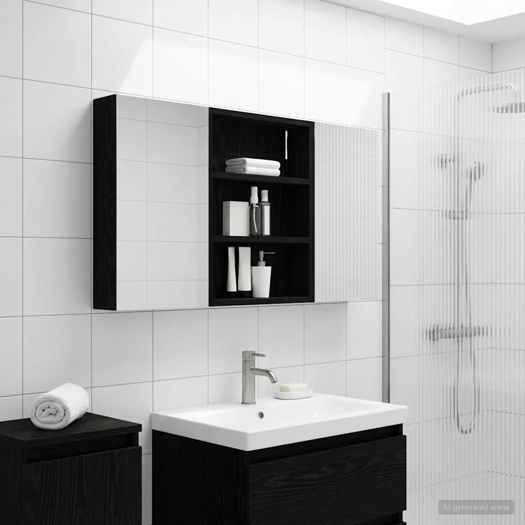 Set di Armadi da Bagno con lo scaffale 3 pcs 100 x 10,5 x 50 cm 3403681